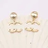 20style Designers De Luxe Boucle D'oreille Stud Lettre Femmes Célèbres Mode Strass Graver Boucle D'oreille Lettre De Noce Jewerlry Haute Qualité 18K Plaqué Or