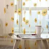 カーテンヒマワリ印刷ライト浸透性バルコニーリビングルームと窓のスクリーン花柄