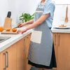 Tablier à rayures Coton biologique | Tablier pour femme pour la cuisine, la pâtisserie, le jardinage | Poches pratiques et sangle réglable au cou 1224483