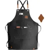 Tjock Canvas Förkläde Modern Simple Diy Milk Tea Coffee Shop Barber Work Clothes Apron Tillverkare Wholesale 1224465