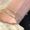 Charm Bracelets Korea Trendy Light Luxury Temperament Single Zircon For Women Summer Jewelry Couple Friends Accessories Gift