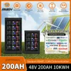 48V 200Ah 100AH 10KW Lifepo4 Battery Pack 51.2V 50Ah 5KW Lifepo4 With CAN/RS485 Built-in BMS Solar Off/On Grid Inverter For Home