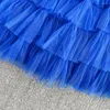 Skirts Super Long 97cm Maxi Tulle For Women 2023 Chic Patchwork Cake Skirt Multilayer Large Swing A-Line Mujer Faldas