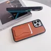 Luxury Folding Bracket Solid Leather Vogue Phone Case for iPhone 14 13 12 11 Pro Max XR XS Sturdy Slim Full Protective Soft Bumper Card Slot Wallet Clutch Back Shell