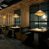 Luminárias pendentes Ninho de pássaro moderno tecido à mão luzes de vime de bambu restaurante sala de estar quarto decoração cozinha ilha