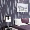 Fonds d'écran Q QIHANG Moderne Minimaliste Wavy Stripe Chambre Salon Non-tissé Papier Peint 0.53m 10m 5.3m2