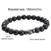 Strang Herren-Armbänder, natürliche Mondstein-Perlen, modisches Chakra, Lava-Diffusor, Geschenk-Accessoires