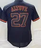 Camisa de beisebol Yordan Alvarez Jeremy Pena Jose Altuve Alex Bregman Jose Abreu Kyle Tucker Nolan Ryan Mauricio Dubon Corey Julks Yainer Diaz ASTROS Framber Valdez 4X