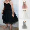 Girl's Dresses Kids Girl Summer Dress Solid Sleeve Lace Suspenders kostym Tutu Outfits For Children Girl Party Ballet Wedding Princess Clothes 230609