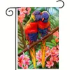 1pc 12x18 Inch Garden Flag Bird Yard Flags Garden Outside DecorSpring Small Garden Flags Decorations For Home Holiday Outdoor (No Metal Brace)