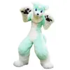 Costumes de mascotte canine de la griffe noire verte Costume canine pour le thème animal adulte Costume de carnaval