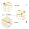 Storage Bottles Wrought Iron Basket Portable Snack Cord Box Decorate Handheld Vegetables Desktop