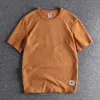 Męskie koszulki amerykańska t-shirt męski gog ciężki bawełniany katak krótki rękaw męski okrągła szyja letnia koszulka dna koszulka solidna 230609
