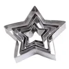 Bakvormen 5 stks/set Cake Cutter Mold Rvs Star Cookie Koken Tool Praktische Keuken Accessoires