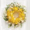 decoratieve bloemen kunstbloem narcissen krans decoratie 35cm hangende slingers voor voordeur raam bruiloft buiten huis decoratie