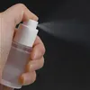 Flaconi per pompa spray airless in plastica PP satinato con coperchio bianco per lozione siero per la cura della pelle 15 ml 20 ml 30 ml 50 ml 80 ml 100 ml Formato da viaggio refi Kbnm