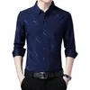 Men's Casual Shirts Office Shirt Colorfast Men Anti-Pilling Workwear Male Slim Fit Social Business Dress