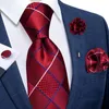 Fliege für Männer 2023 Mode Herren 8 cm Krawatte mit Brosche Pin Einstecktuch Manschettenknöpfe Hochzeit Zubehör Grooman