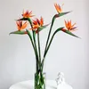 Fleurs décoratives 6 Pcs Artificielle Faux Fleur Oiseau De Paradis Simulation Plante En Plastique Pour Arrangement Floral Art Maison De Vacances Déco