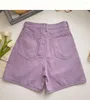 Calças de brim femininas coreanas shorts casuais femininos multicoloridos cintura alta perna larga denim solto menina senhoras gota
