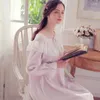 Women's Sleepwear Arrival Women Royal Princess Pure Cotton Autumn Nightgown Sleep Wear Gowns Lady Lounge Appael Retro Night QW1874