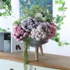 Dekorativa blommor 27 huvuden söta rosrosa silkespion Peony Artificial Bouquet Table Fake For Home Room Wedding Decoration Inomhus