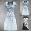 Casual Jurken Dames Elegant Figuur Retro Vierkante Kraag Positionering Vrouwen Outfits Voor Zomer Halflange Geklede Vrouw