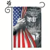 1pc 12x18 Inch One Nation Under God Garden Flag Christian Jesus USA Double Side Garden Flags House Yard Decor (No Metal Brace)