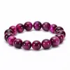 Filo 6-12 Mm Colorato Rosa Occhio di Tigre Perline Braccialetto di Pietra Per Le Donne Pendenti e Ciondoli Bracciali Uomini Naturali Chakra Gioielli Regali di Yoga