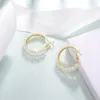 Boucles d'oreilles cerceau perles de verre pour femmes cuivre cercle femme boucle d'oreille mode fête mariage bijoux Pendientes Mujer 2023