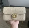 Borse firmate di alta qualità Borse da donna famose in pelle Catene d'oro Borsa per la spesa a tracolla Borsa a tracolla per signora Borse a tracolla Borsa a tracolla Totes Borsa Portafogli 22CM