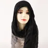 Scarves 2023 Women Solid Color Muslim Hijab Head Scarf Double -Color Twist Pashmina Bandana Headband High Quality Stores