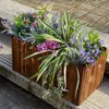 Flores decorativas artificiais tulipa hortênsia lavanda vegetação arbustos falsos planta para jardim ao ar livre pátio varanda frontal decoração de jardim