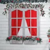 Decorative Flowers 1.8m Artificial Red Fruit Vine Christmas Wreath Silk Flower Front Door Window Wall Hanging Garden Home Decoration