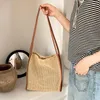 Kvällspåsar Summer Sling Bag For Women Luxury Designer Handväska och Purses 2023 LN LINEN Material Square Vintage Hollow Out Lady Y2K