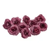 Fiori decorativi 50pcs mini rosa finta da sposa portatile fai da te floreale testa di fiore artificiale casa riutilizzabile decorazione di nozze panno