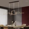 Lustres nordique géométrie noir Led lustre éclairage salon salle à manger décor Bar goutte lumière boutique luminaires suspendus