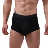 Slip CLEVER-MENMODE Mesh Boxer Shorts Sexy Men Trunks Side Open Big Penis Pouch Boxershorts See-Through Male Sleep Bottoms