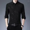 Men's Casual Shirts Office Shirt Colorfast Men Anti-Pilling Workwear Male Slim Fit Social Business Dress