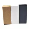 Emballage cadeau 500 pièces blanc noir marron papier Kraft bricolage pliable boîte d'emballage carton huile essentielle parfum petite bouteille Pack