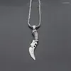 Pendant Necklaces 2023 Hip Hop Sword Dagger Knife Stainless Steel Necklace For Men Male Bike Jewelry