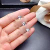 Cluster Rings Lovely Small Delicate Round 5 5mm Natural Light Blue Acquamarine Ring S925 Silver Gemstone Girl Party Gift Jewelry