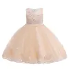 Girl's Dresses Applique Lace Girls Dress Party Girl Summer Dresses Children Birthday Princess Wedding Bridesmaid Dresses 3-10 Years Vestidos 230609