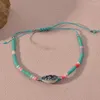 Charm Armband Multicolor Boho Tryckt Shell Handwoven Justerbar armband Polymer Clay Beads for Women Gift Girl Wrist Accessories