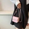 Avondtassen Mini-schoudertas voor dames Leer Design Luxe Crossbody Leuke effen kleur Chain Party dames handtas