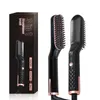 Stijltangen 3 In 1 Baard Stijltang Borstel Verwarmde Kam Mannen Baard Multifunctionele Stijltang Keramische Warmte Kam Quick Hair Styler 230609