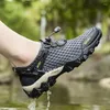 Sandales hommes été eau jouant maille tissu anti-dérapant semelle épaisse 2023 concepteur de luxe pour chaussures de sport