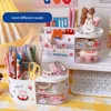 Andra skrivbordstillbehör Söt kawaii penna hållare arrangör Kids Girl Student Office Desktop Fashion Large Capacity Stationery Storage Box Organizer 230609