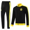 23 24 Borussia Erwachsene Trainingsjacke Fußball-Sets langer Reißverschluss Dortmund-Trainingsanzug Fußballset 2023 2024 Männer Maillot de Foot Langarmjacken Survêtement