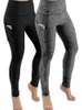Kvinnors leggings höga midja benfickor fitnessbottnar som kör tröjor för kvinnor snabbtorma sportbyxor träning yoga byxor 230609